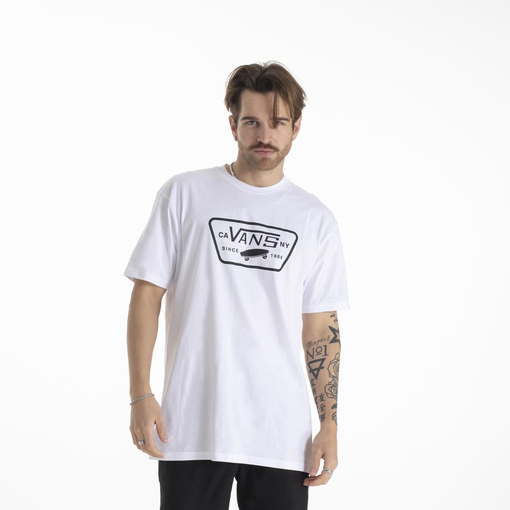Tričko Vans Full Patch VN000QN8YB21 - biele