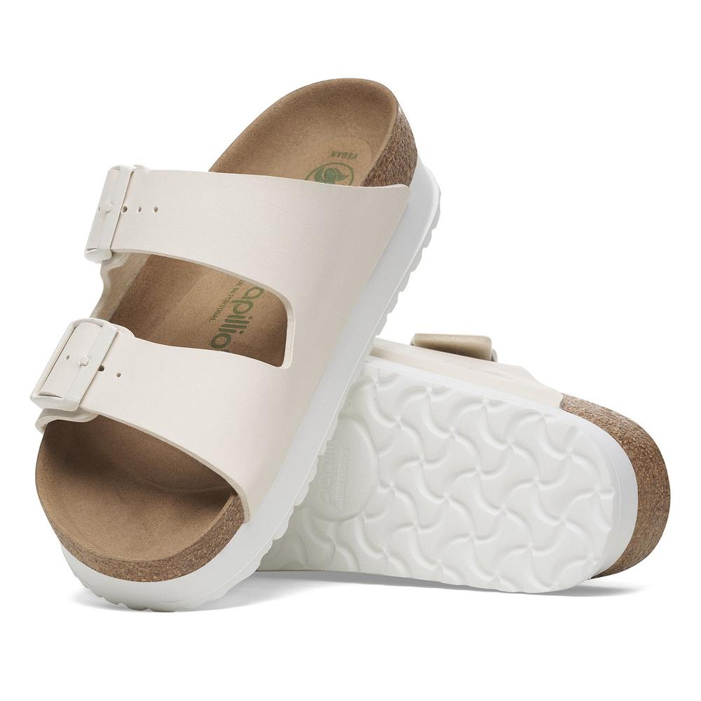 Dámske klapky Birkenstock Arizona PAP Flex Platform 1029127 - béžové
