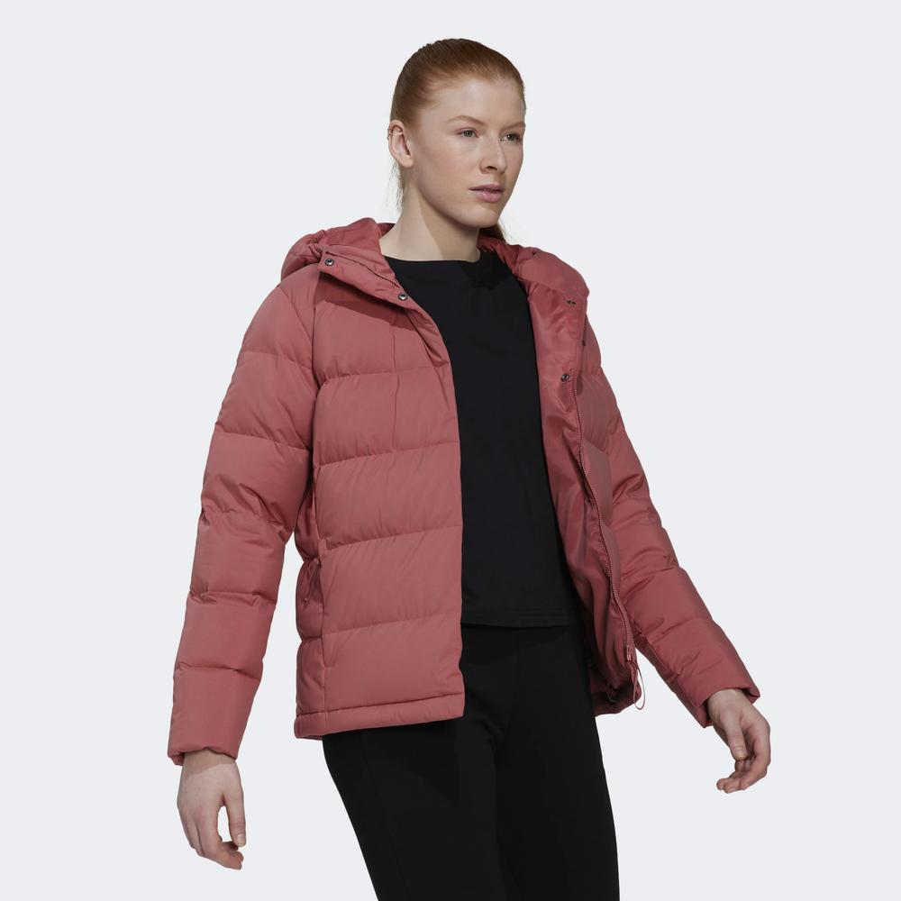 Bunda adidas Helionic Hooded Down HG8745 - červené