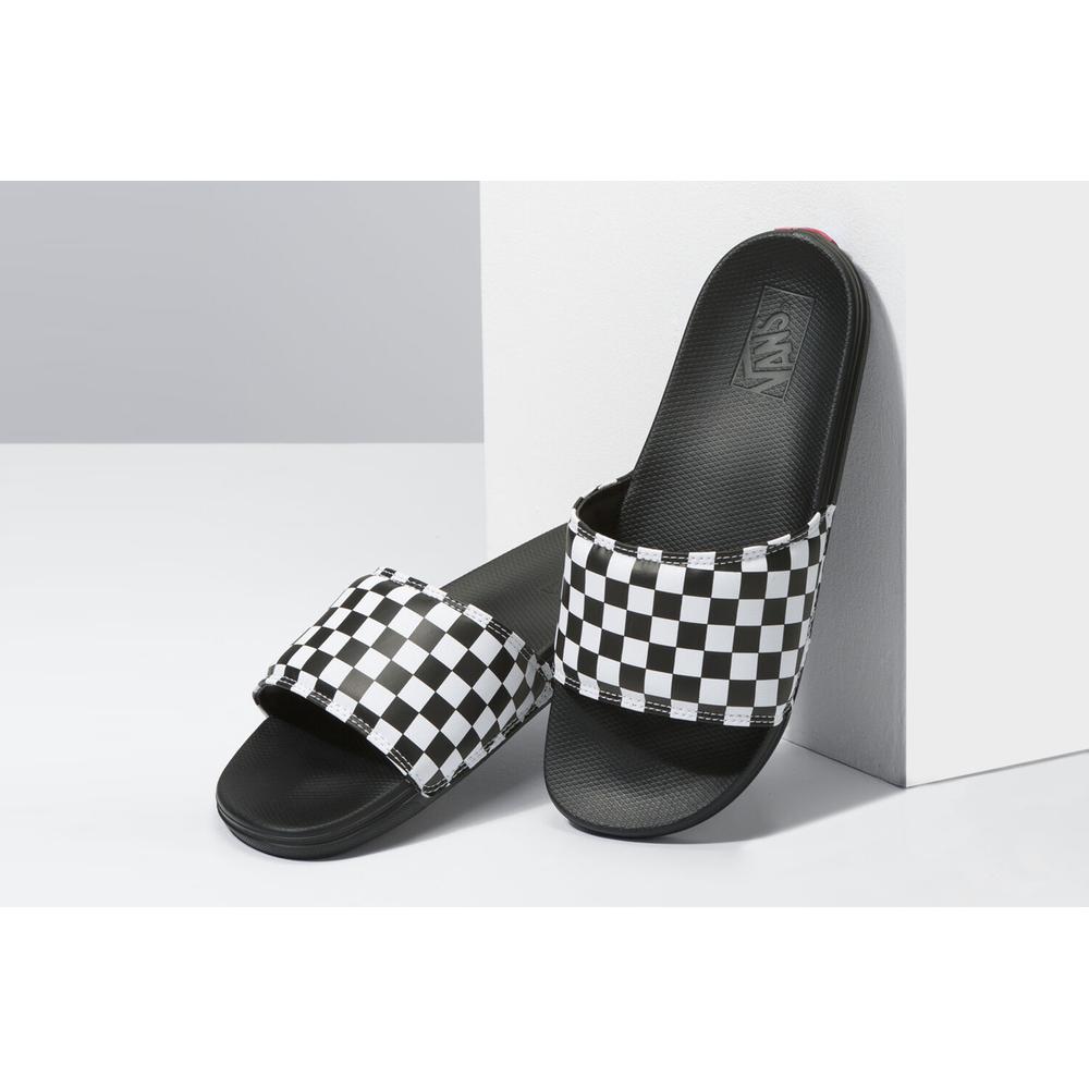 Klapky Vans Checkerboard La Costa Slide-On VN0A5HF527I1 - čierne