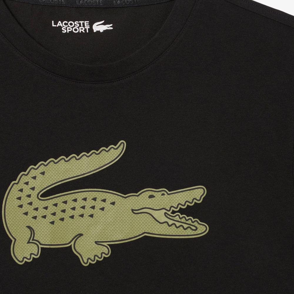 Tričko Lacoste Sport 3D Print Crocodile Breathable Jersey TH2042-I6Z - čierne