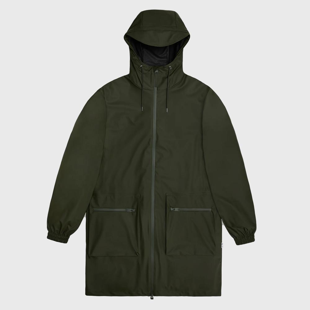Bunda Rains Cargo Long Jacket 19850-03 - zelené