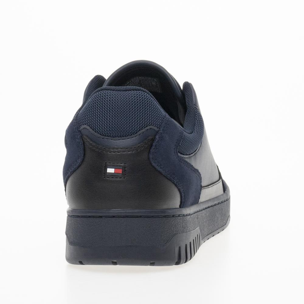 Topánky Tommy Hilfiger Basket Core Lth Mix Ess FM0FM05058-DW5 - tmavomodré