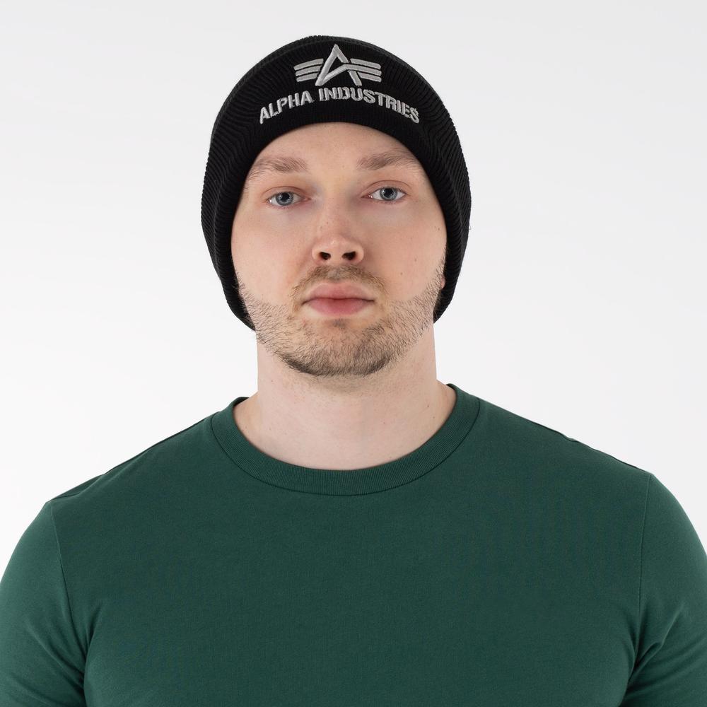 Čiapka Alpha Industries 3D Beanie 16891003 - čierne