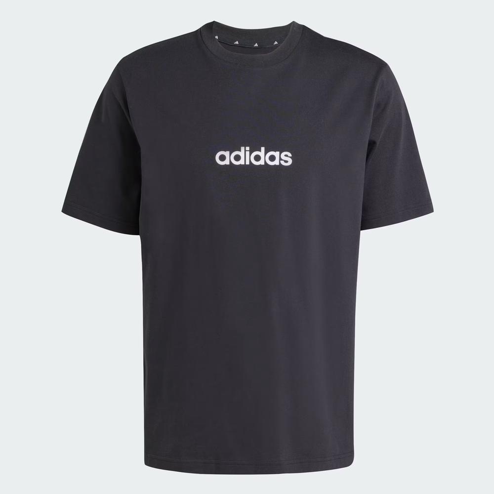 Tričko pánske adidas Sportswear Essentials Linear Single JE8993 - čierne