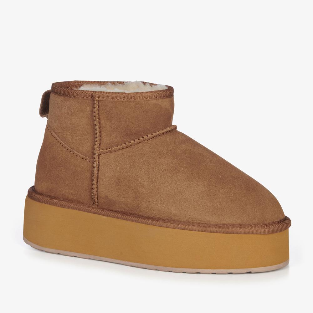 Topánky Emu Australia Stinger Micro Flatform W13082CHES - hnedé