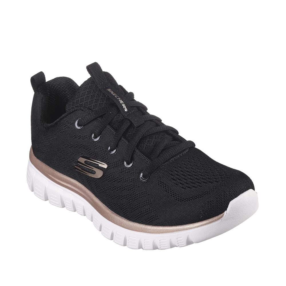 Topánky Skechers Graceful Get Connected 12615BKGD - čierne