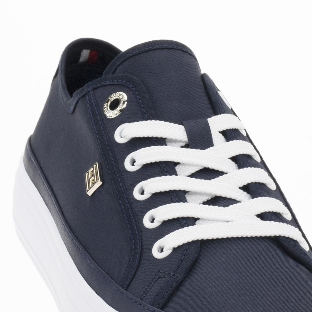 Topánky Tommy Hilfiger Essential Vulcanized Canva FW0FW07459-DW6 - tmavomodré