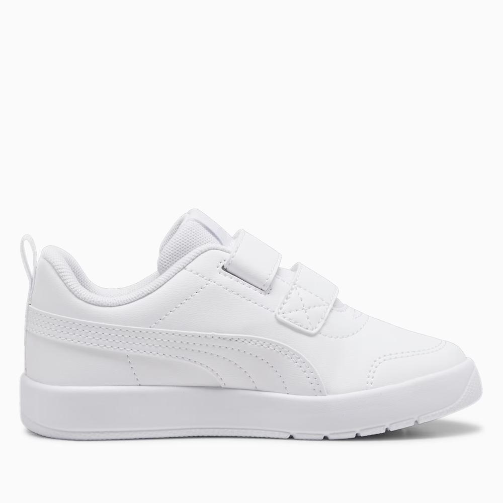 Detské topánky Puma Courtflex V3 V PS 39764202 - biele