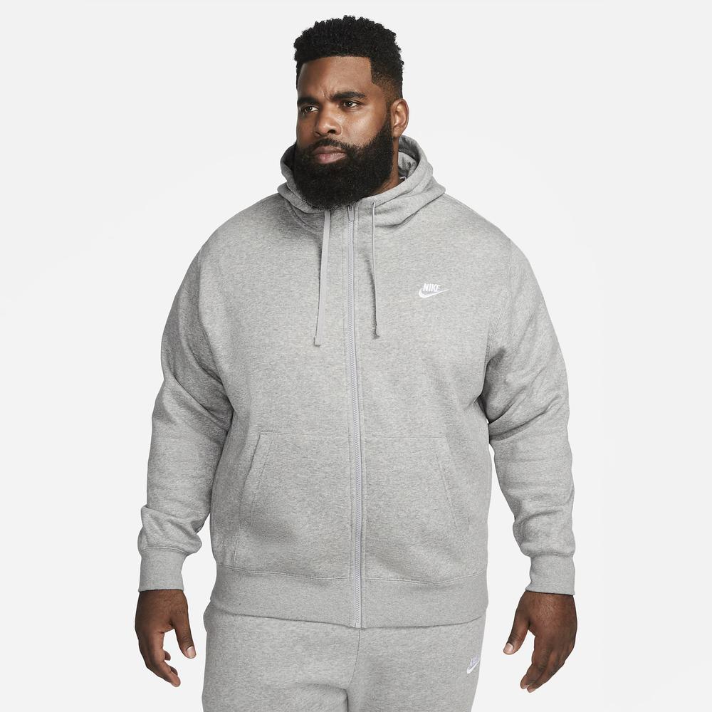 Blúza Nike Nsw Club Hoodie Fz BV2645-063 - šedý