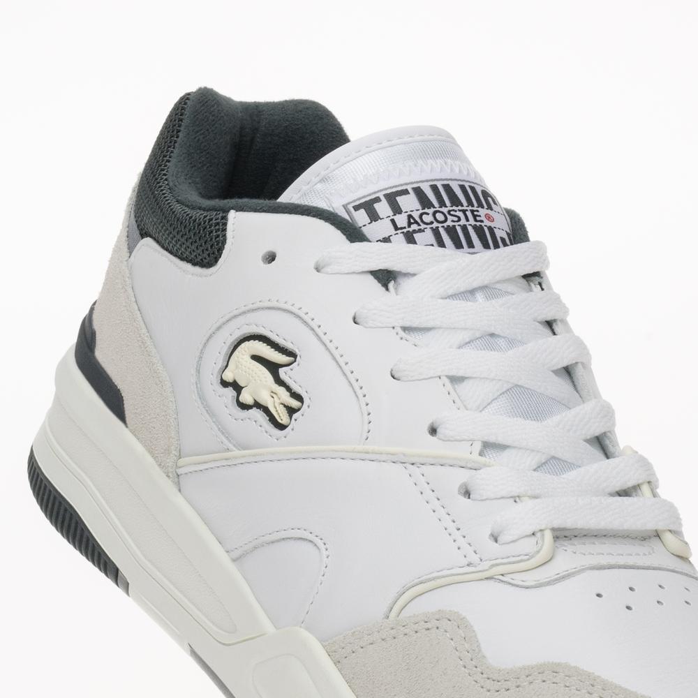 Topánky Lacoste Lineshot Mesh Collar Leather Trainers 746SMA0088-1R5 - biela