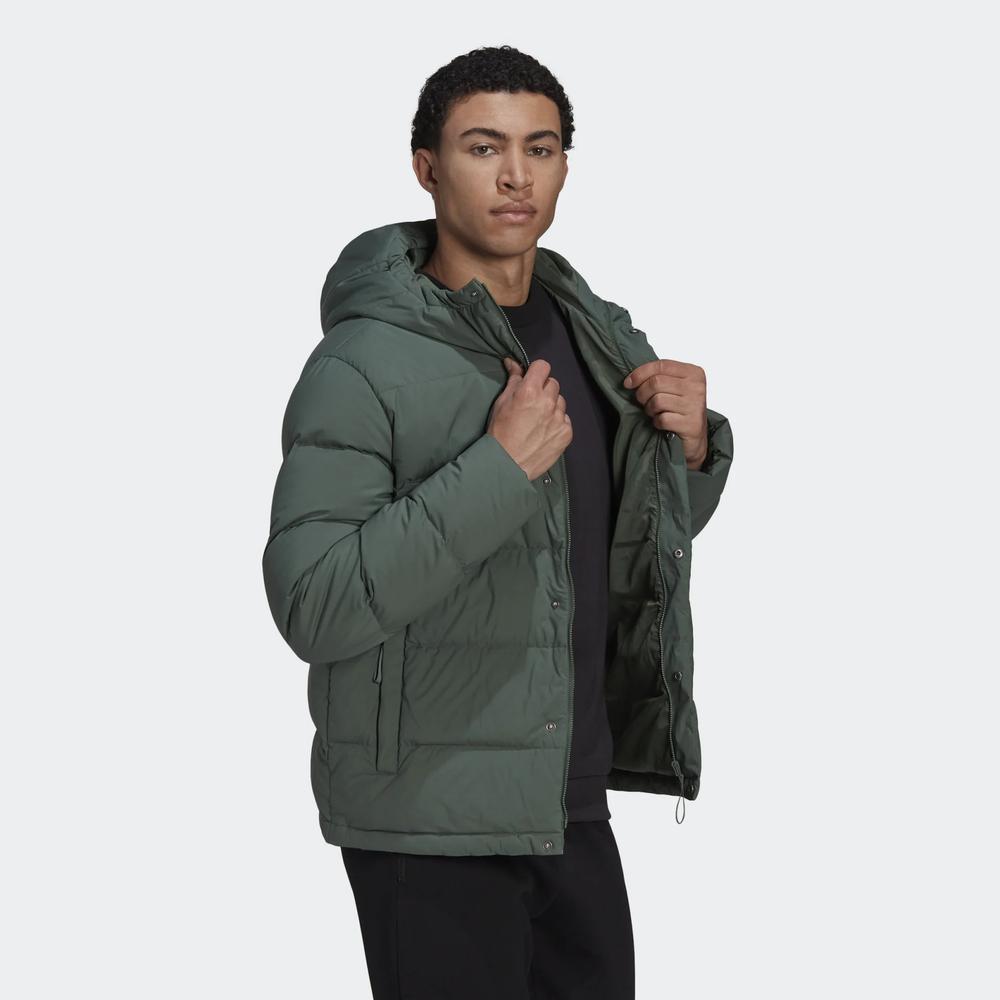 Bunda adidas Helionic Hooded Down HG8749 - zelené
