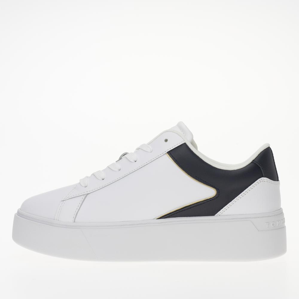 Topánky Tommy Hilfiger Platform Court FW0FW07910-0K5 - biele