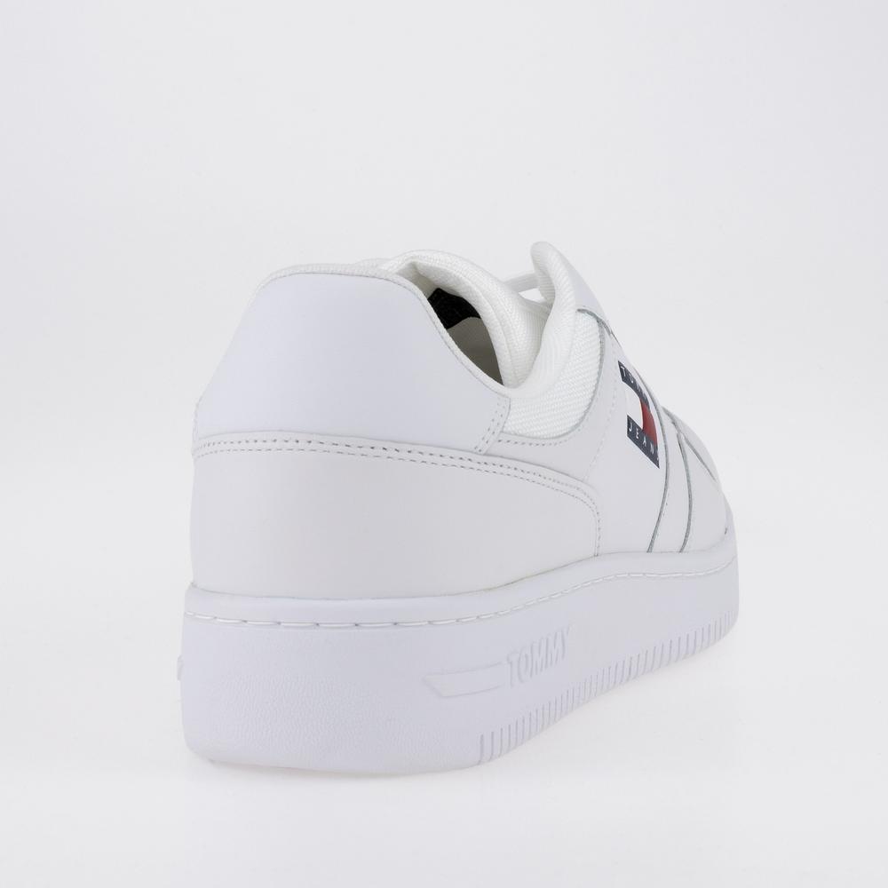 Topánky Tommy Jeans Retro Basket EM0EM00955-YBR - biele