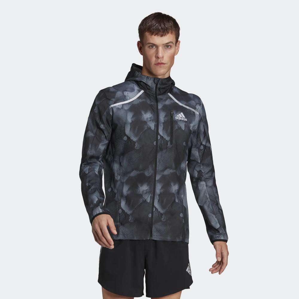 Bunda adidas Marathon Fast Graphic Jacket HE4562 - čierne