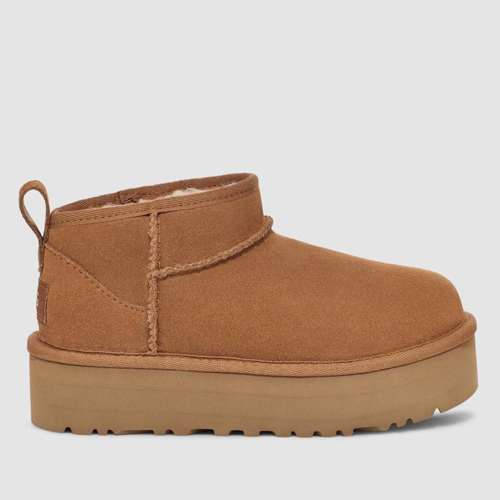 Detské topánky Ugg Classic Ultra Mini Platform 1157791K-CHE - hnedé