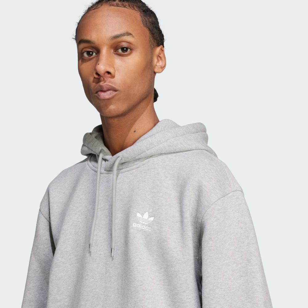 Blúza pánske adidas Originals Trefoil Essentials Loose Hoodie JV6057 - šedý