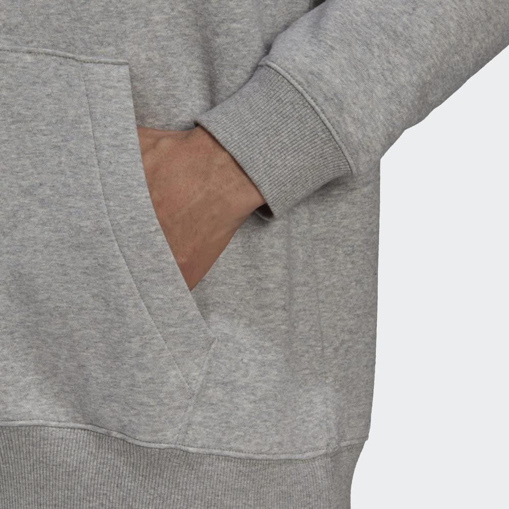 Blúza adidas Essentials Feelvivid Cotton Fleece Drop Shoulder Hoodie HK2830 - šedý