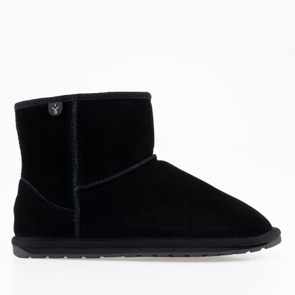 Topánky Emu Australia Wallaby Mini Teens T10103BLAK - čierne