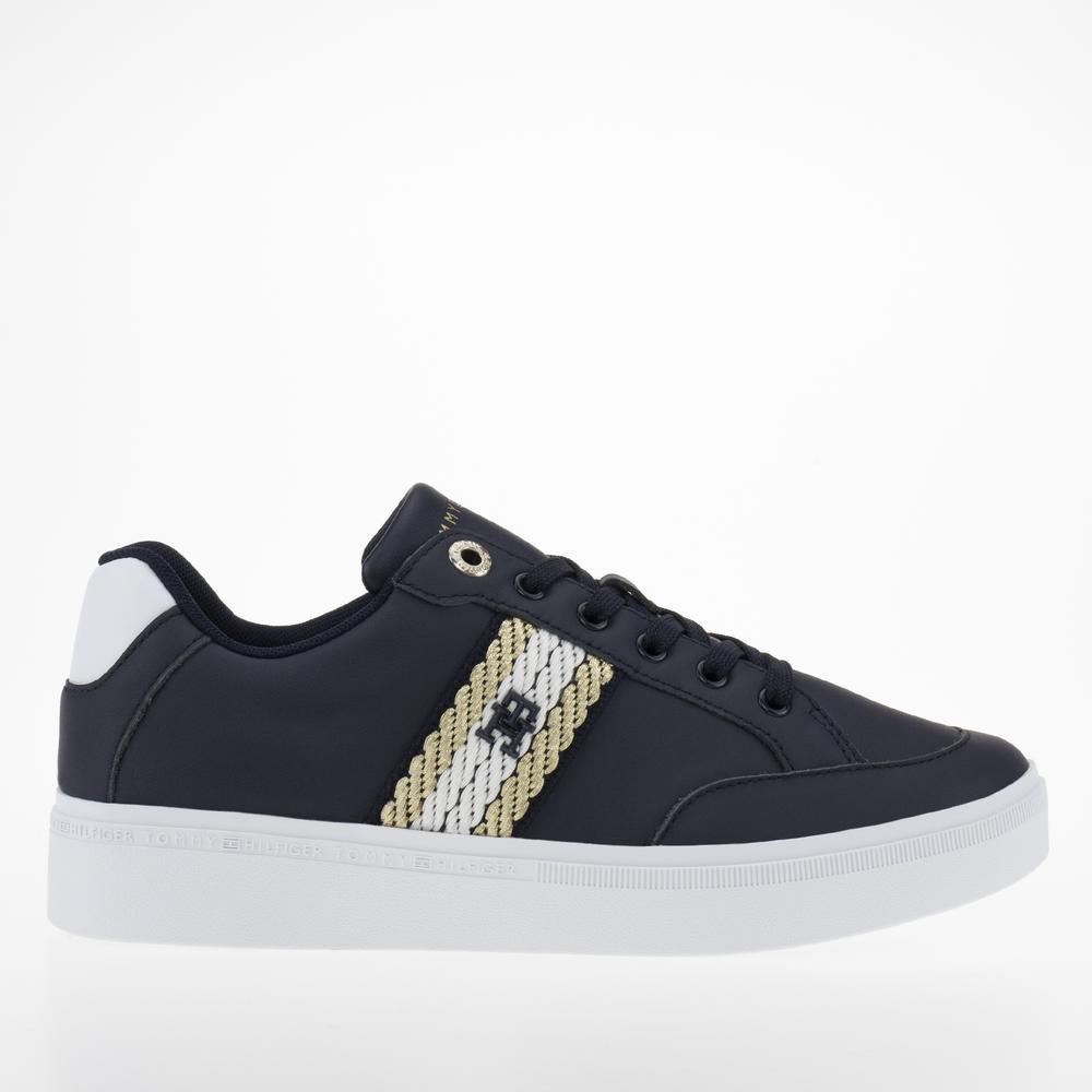 Topánky Tommy Hilfiger Court Sneaker With Webbing FW0FW07106-DW6 - tmavomodré