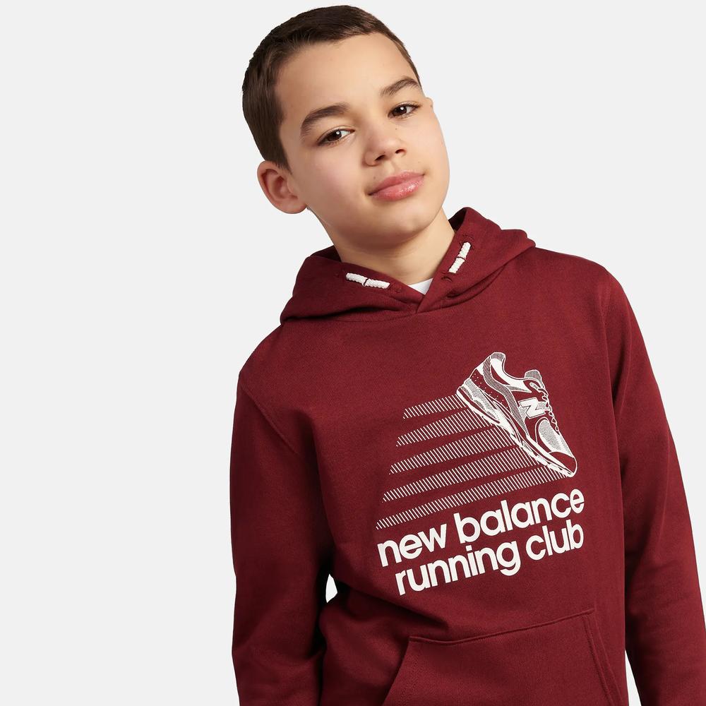 Dětské mikina New Balance LAKB0347MHB - bordóvé
