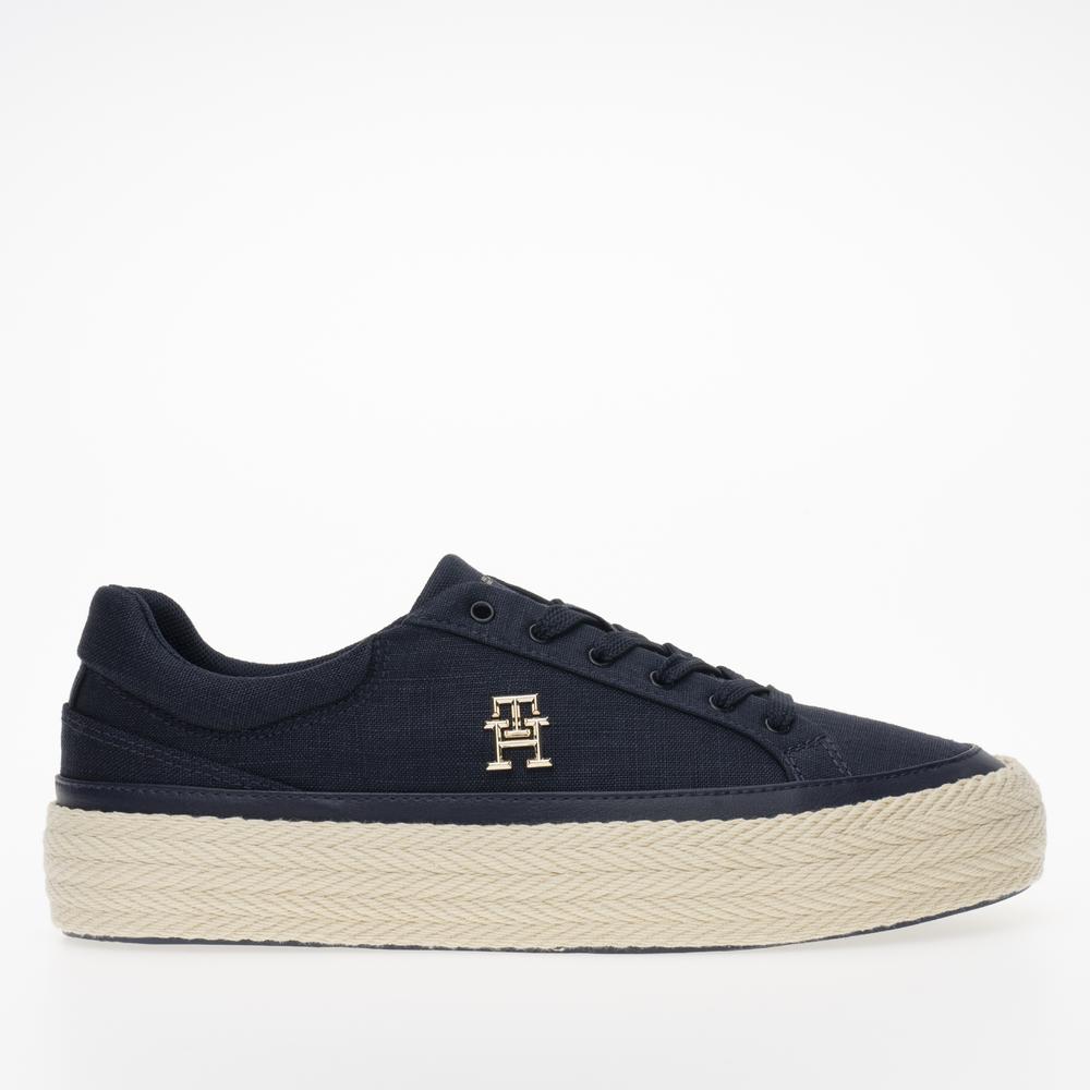 Topánky Tommy Hilfiger Vulc Sneaker Linnen FW0FW07673-DW6 - tmavomodré