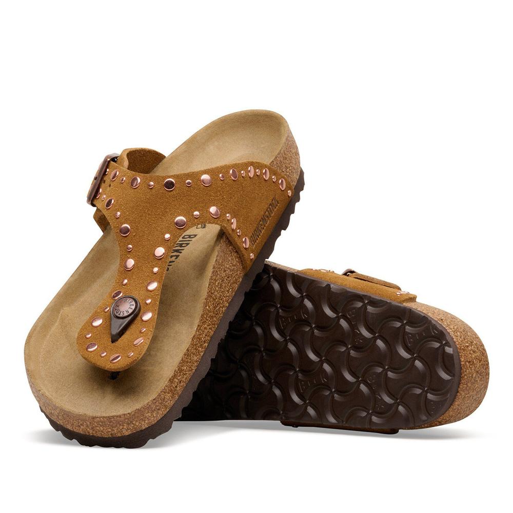 Dámske Žabky Birkenstock Gizeh Rivet 1031649 - hnedé