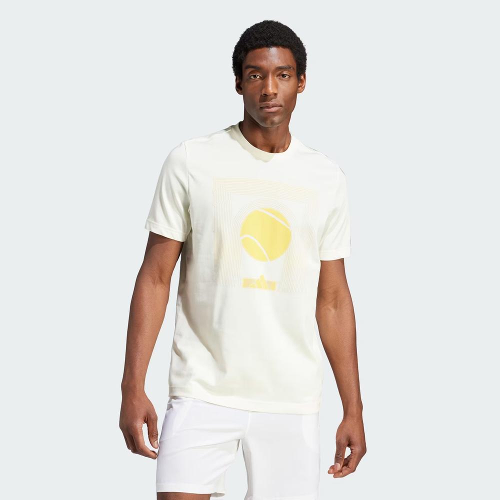 Tričko adidas Aeroready Tennis ARC De Ball IS2414 - biele