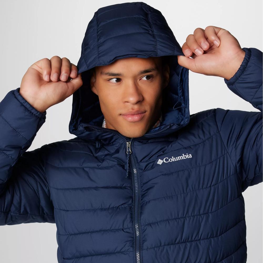 Bunda Columbia Powder Lite II Hooded 2086944464 - tmavomodré