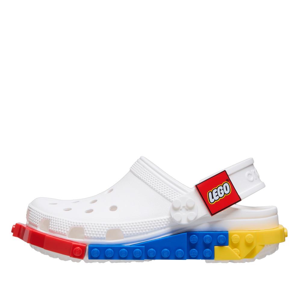 Detské klapky Crocs System Classic Clog 211874-100 - biele