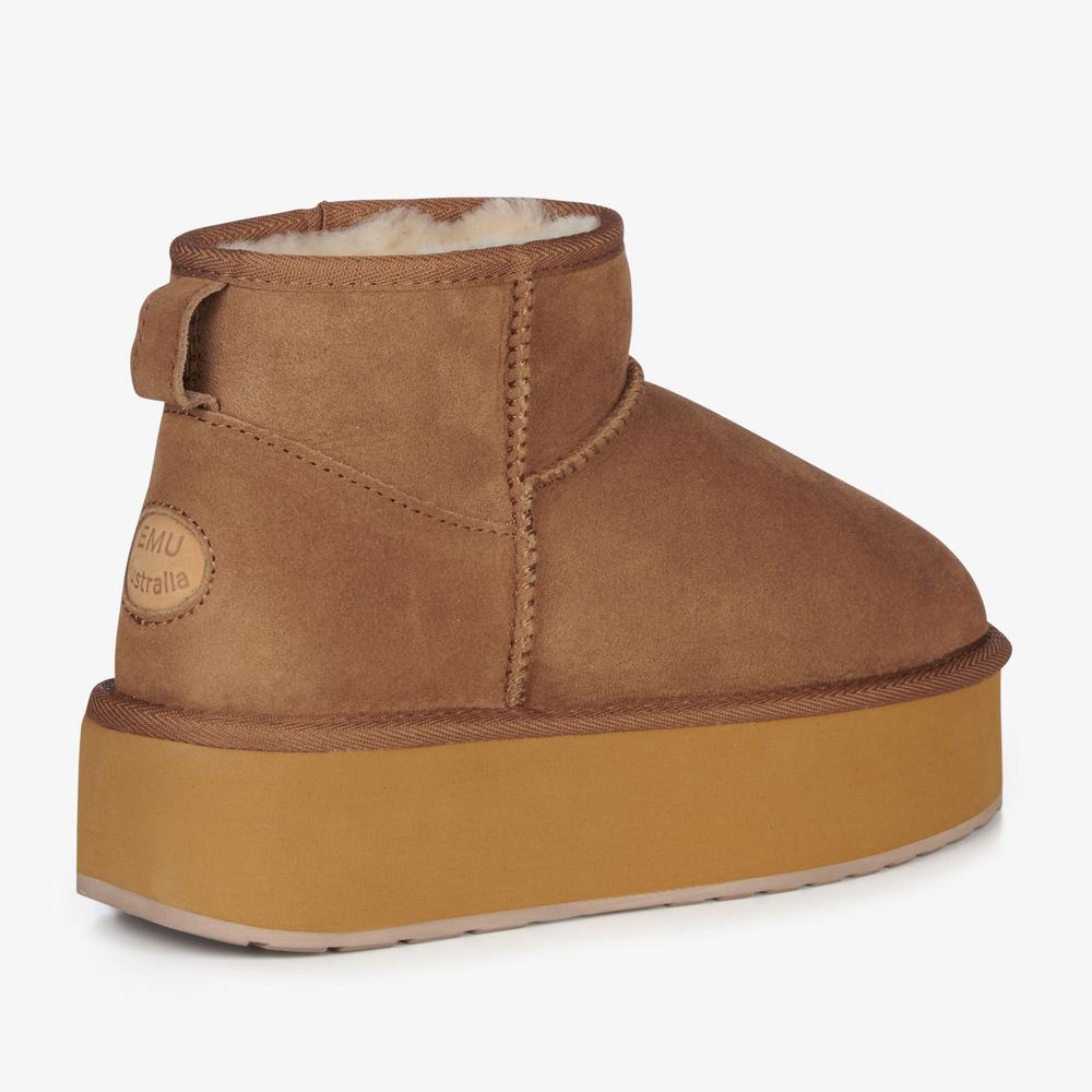 Topánky Emu Australia Stinger Micro Flatform W13082CHES - hnedé