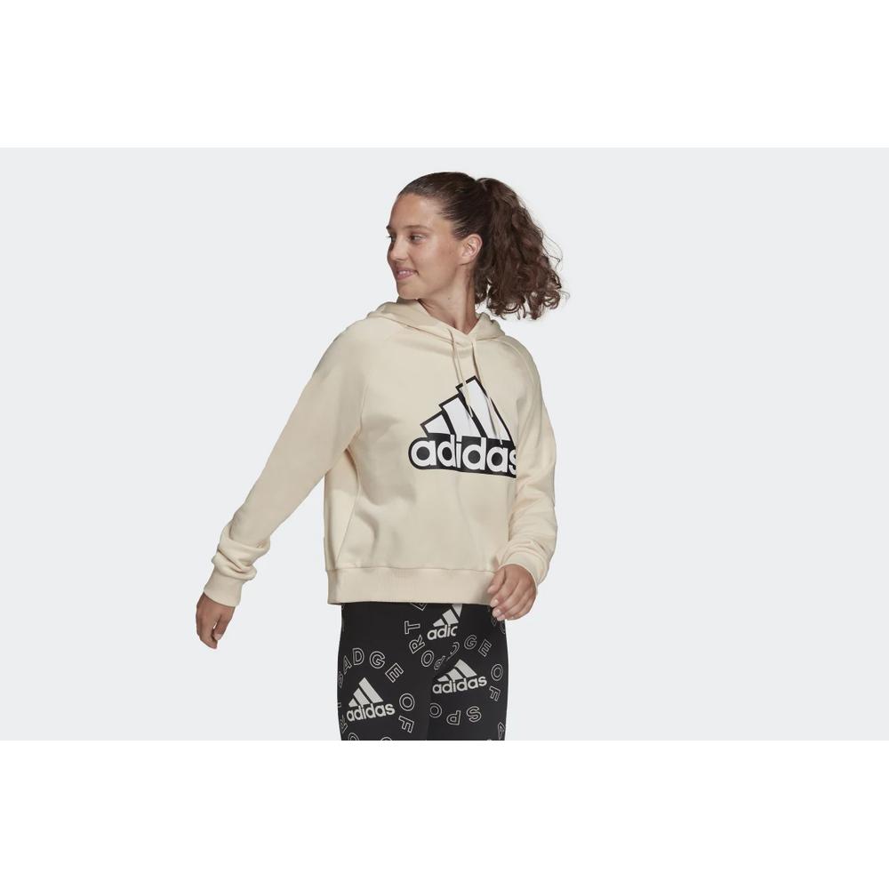 Blúza adidas Essentials Outlined Logo Hoodie HC9179 - béžové