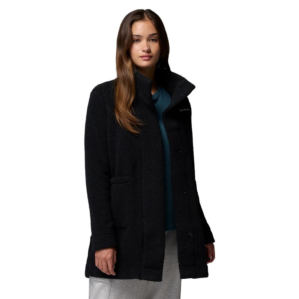 Dámská bunda Columbia Panorama Lon Sherpa Fleece 1862582010 - čierne