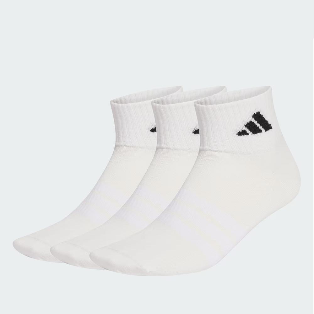 Ponožky unisex adidas Sportswear Thin Light Ankle 3 Pairs JZ0528 - biele