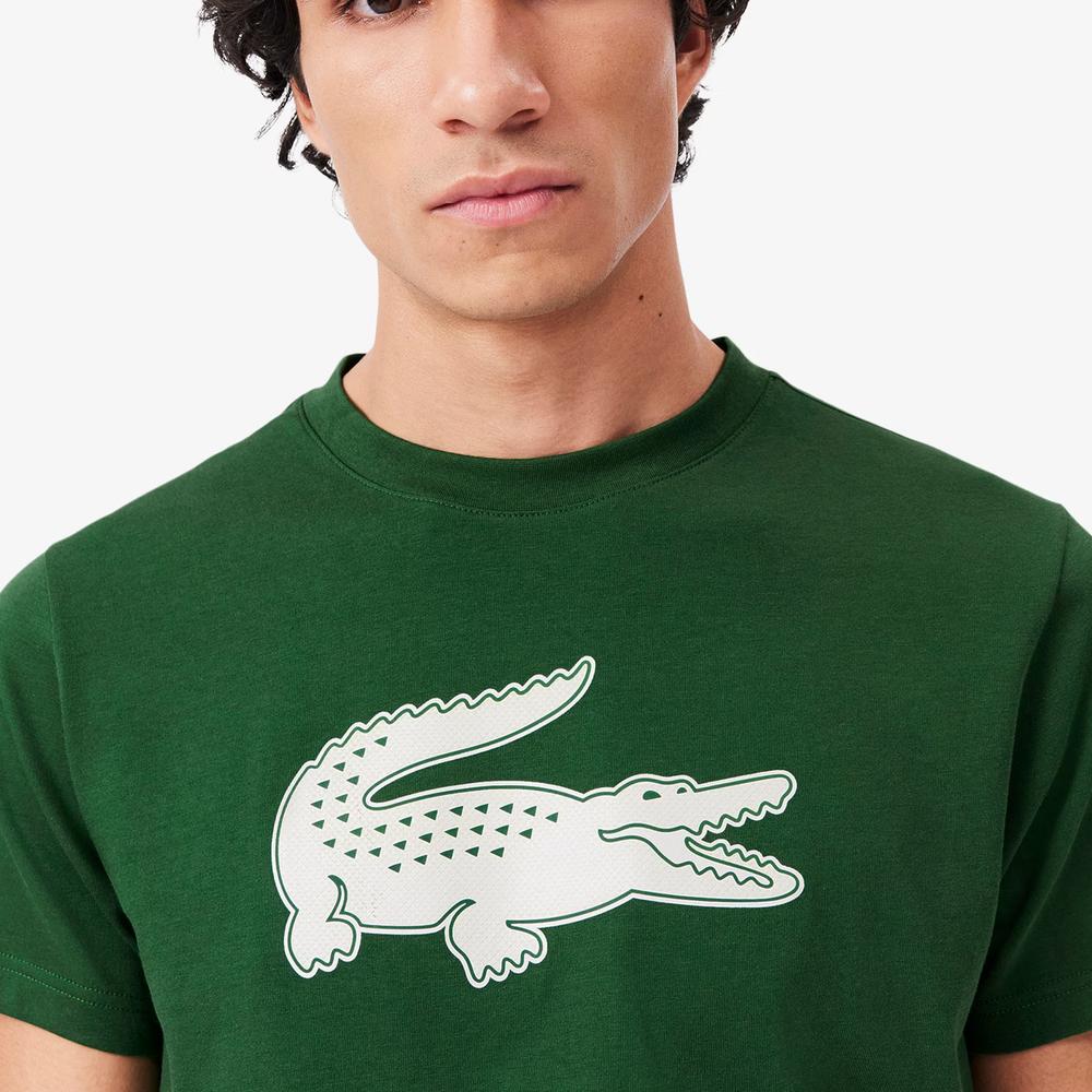 Tričko Lacoste Sport 3D Print Crocodile Breathable Jersey TH2042-YRR - zelené