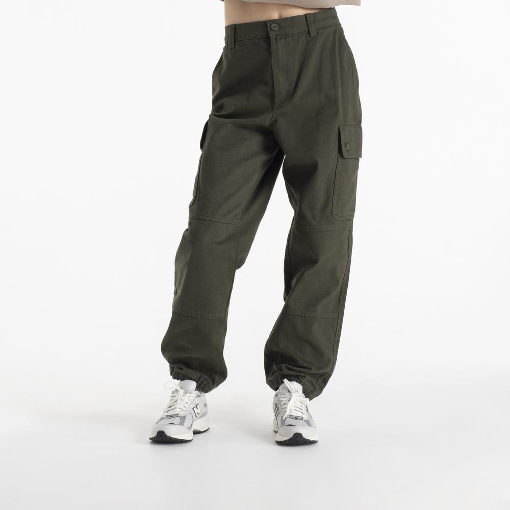 Nohavice Champion Organic Cotton Cargo Trousers 117448-GS508 - zelené