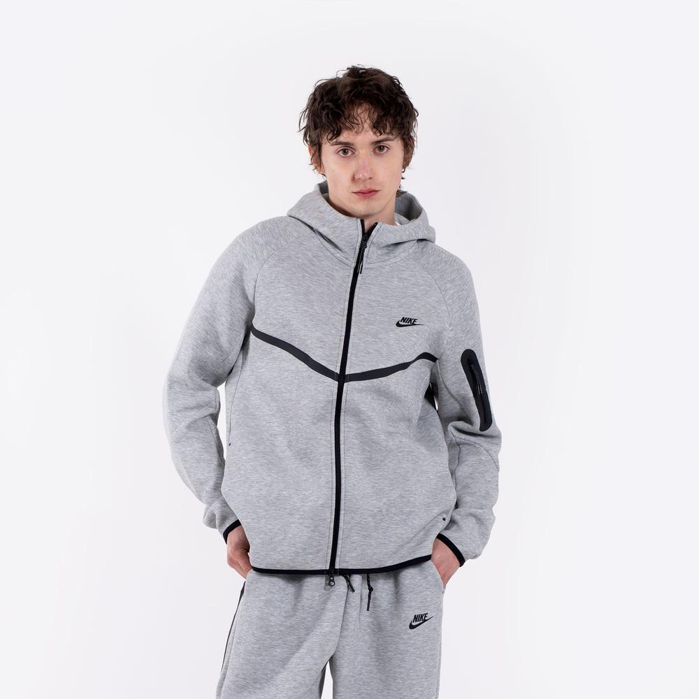 Blúza pánske Nike Tech Fleece Windrunner Full-Zip HV0949-063 - šedý