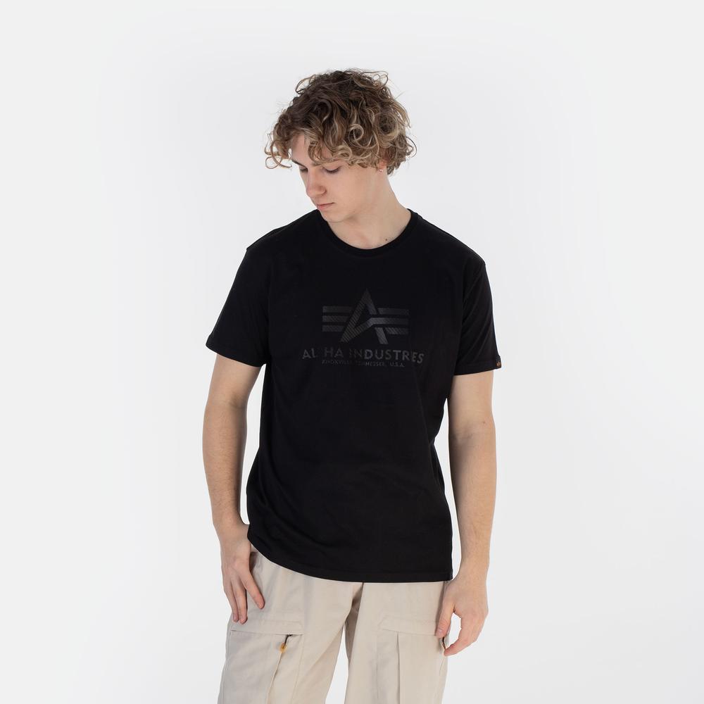 Tričko Alpha Industries Basic Carbon 100501CB515 - čierne