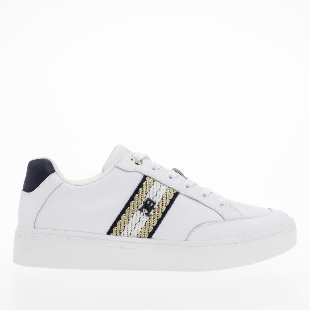 Topánky Tommy Hilfiger Court Sneaker With Webbing FW0FW07106-YBS - biele