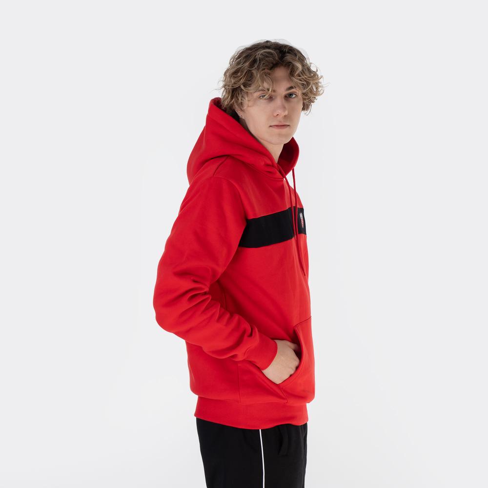 Blúza Prosto Klasyk Hoodie KL232MSWE2094 - červené