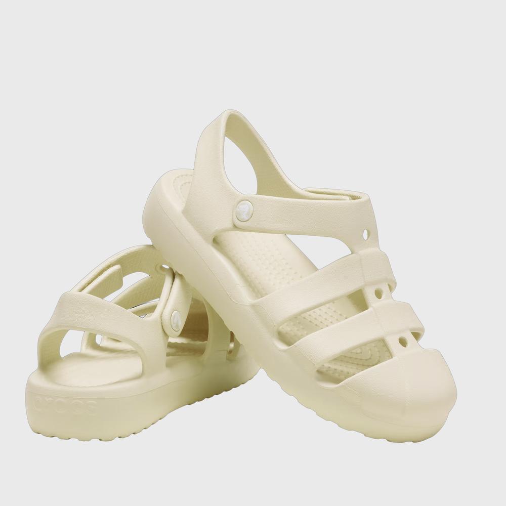 Detské sandále Crocs Classic Fisherman Sandal 210626-0LH - béžové