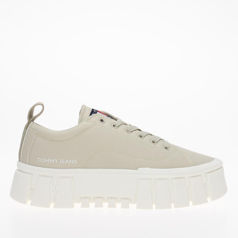 Topánky Tommy Jeans Recycled Cleat Chunky EN0EN02240-AEV - béžové