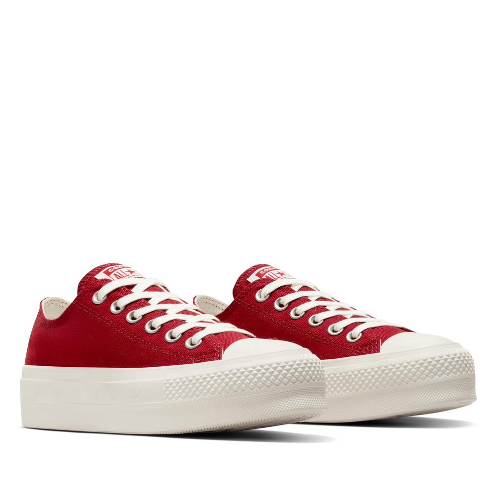 Topánky Converse Chuck Taylor All Star Lift Platform Valentine's Day A13653C - červené