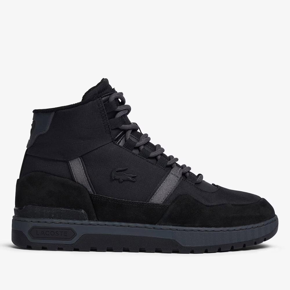 Topánky Lacoste T-Clip Winter Mid Textile and Leather Trainers 744SMA0065-237 - čierne