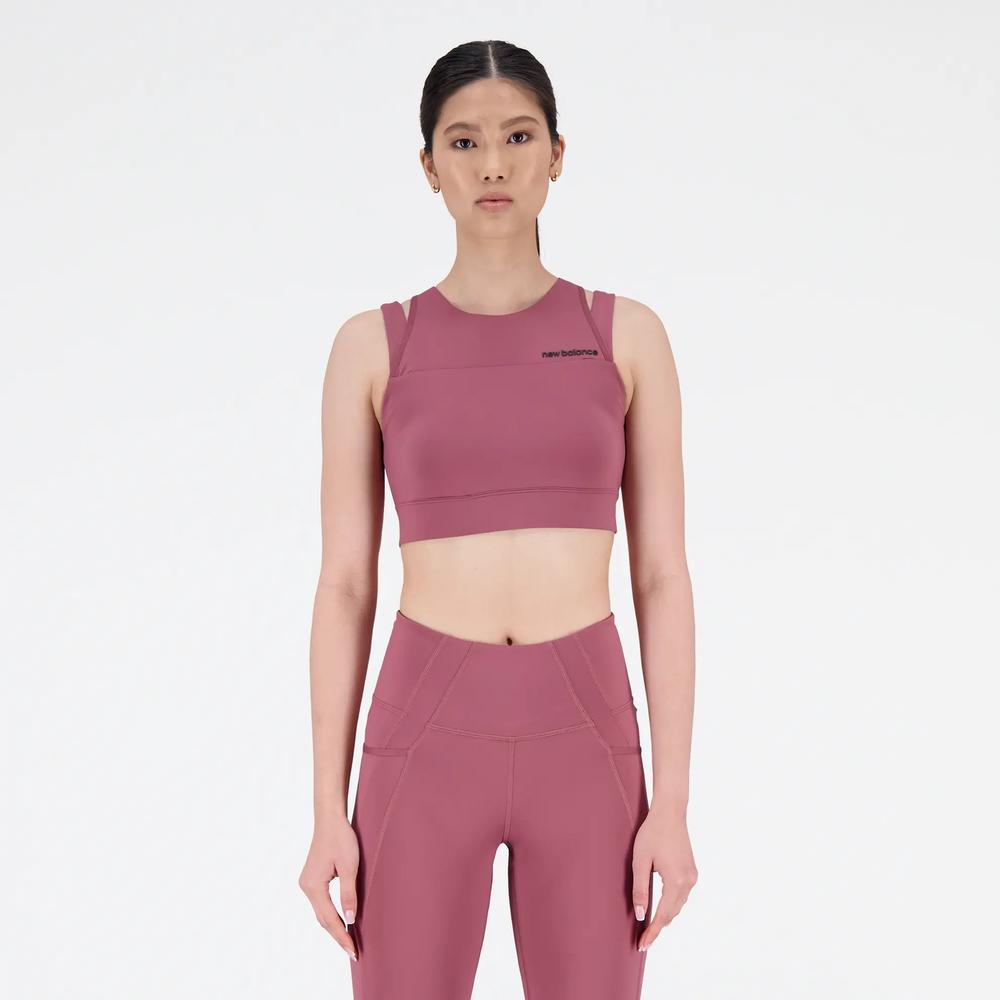 Športový top New Balance WB21110WAD - ružové