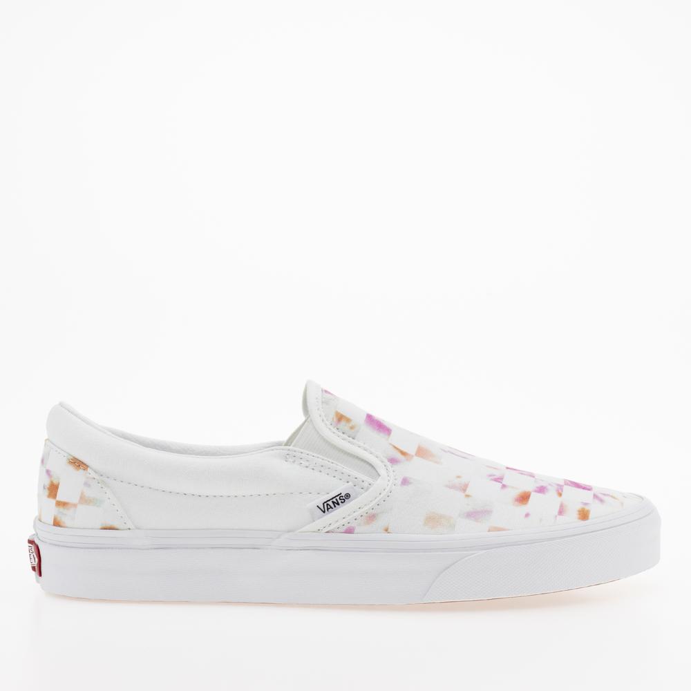 Topánky Vans Classic Slip-On Aura Checkerboard VN0A5JLXWHT1 - biele