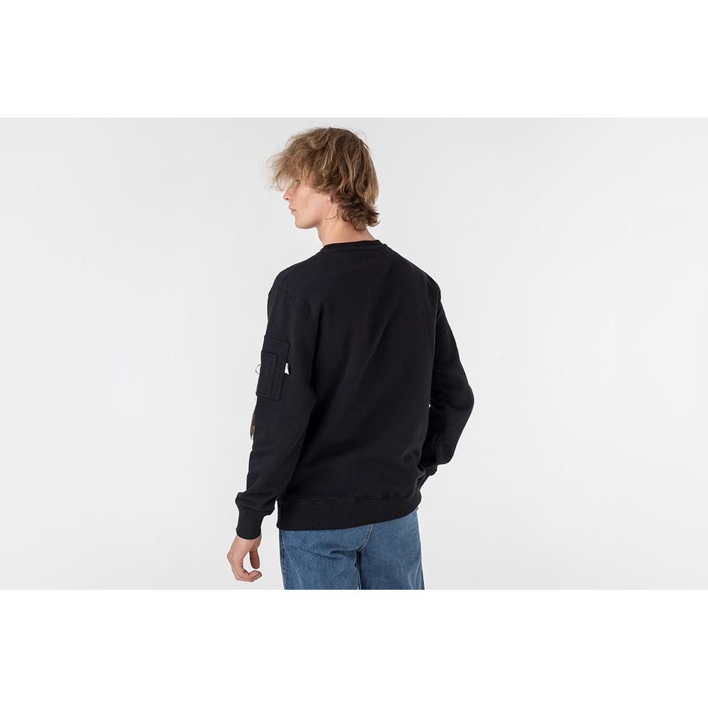 Blúza Alpha Industries Organics EMB Sweater 118316649 - čierne