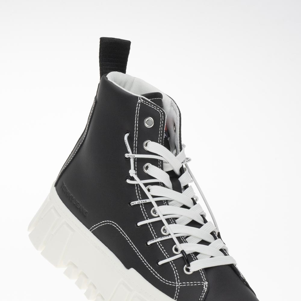 Topánky Tommy Jeans TJW Platform MC EN0EN02498-BDS - čierne