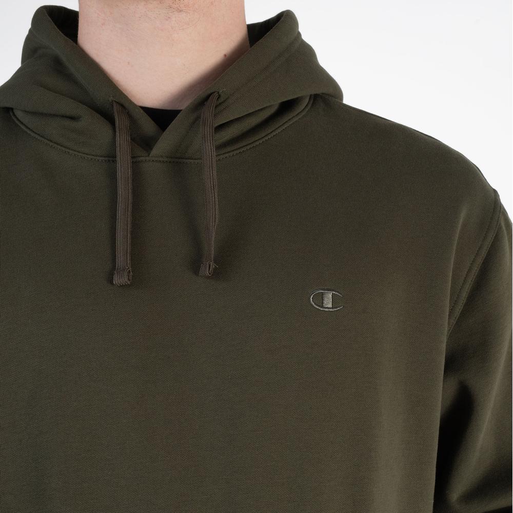 Blúza Champion Tonal Logo Fleece Erkek Siyah Hoodie 220274-GS508 - zelené