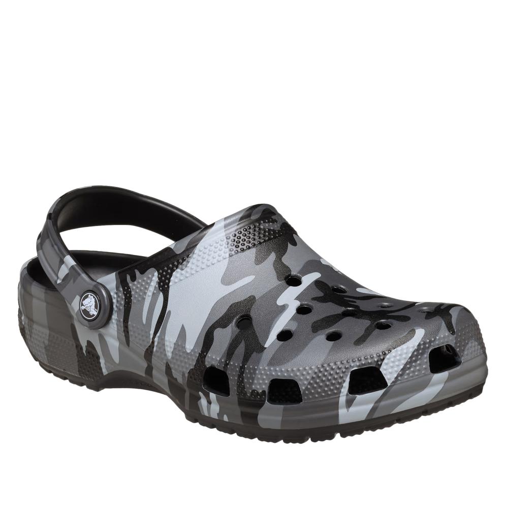 Pánske klapky Crocs Classic Camouflage Clog 211936-0DD - šedý